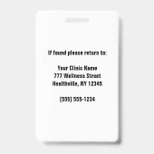 Personeel van het klinisch ziekenhuis badge (Back)