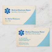 Personeel van het medisch symbool Asclepius - Crea Visitekaartje (Voorkant / Achterkant)