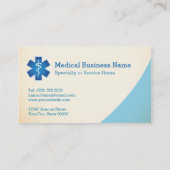 Personeel van het medisch symbool Asclepius - Crea Visitekaartje (Achterkant)