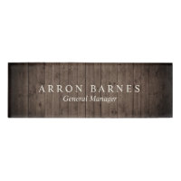 Personeel van hout Magnetic Name Tag Badge