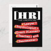 Personeel van HR - Unofficieel Briefkaart (Voorkant / Achterkant)