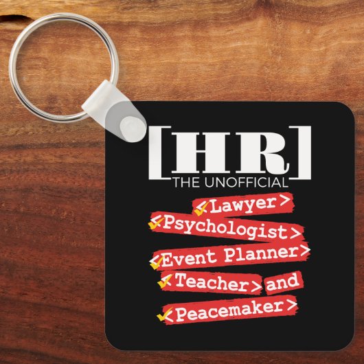 Personeel van HR - Unofficieel Sleutelhanger (Voorkant)