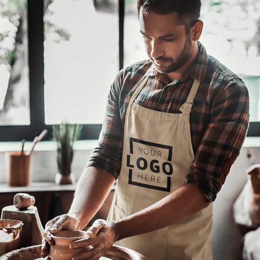 Personeel van Logo van de douane BedrijfsOndernemi Lang Schort