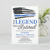 Personeel van politie met pensioen gepersonaliseer kaart (Staand voorkant)