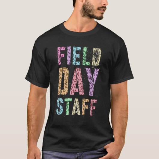 Personeel Veldloopdag Luipaardprint Leraar Ik Ben T-shirt (Voorkant)