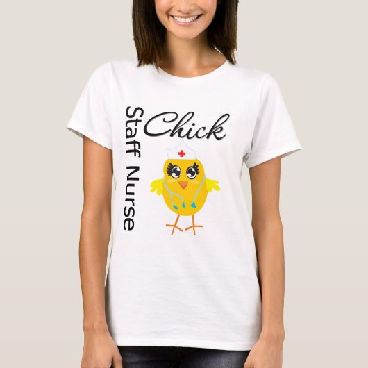 Personeel verpleegster Chick v1 T-shirt (Voorkant)