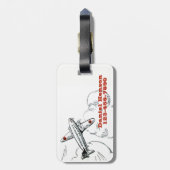 Personeel vliegtuig voor reizen bagagelabel (Achterkant verticaal)