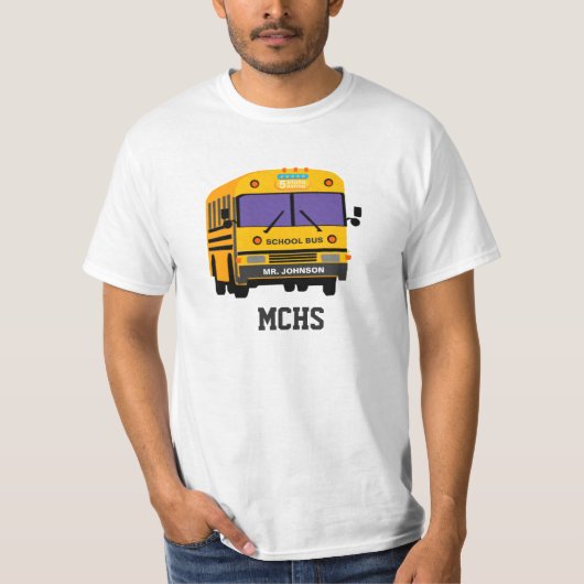 Personeel voor 5-Star Rating School-bus T-shirt (Voorkant)