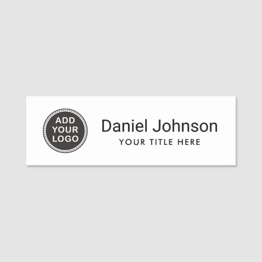 Personeel voor aangepast logo bedrijf, kleur naamplaatje (Voorkant)