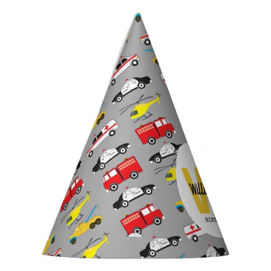 Personeel voor het vervoer van noodvoertuigen feesthoedjes (Links)