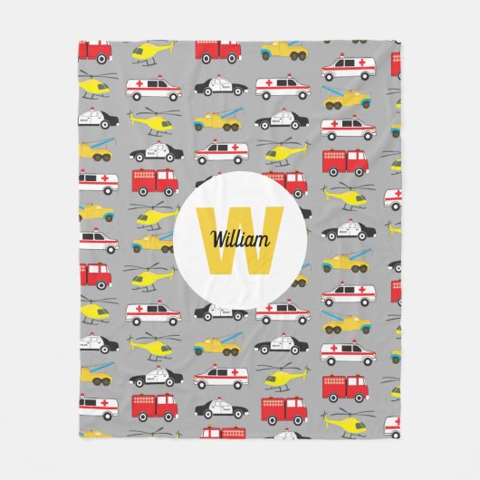 Personeel voor het vervoer van noodvoertuigen fleece deken (Voorkant)