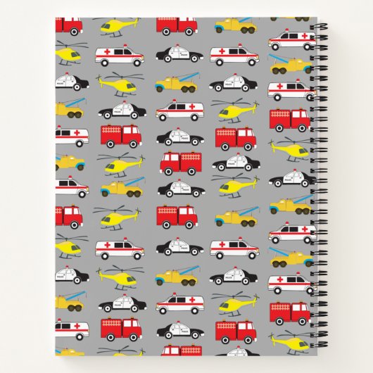 Personeel voor het vervoer van noodvoertuigen notitieboek (Achterkant)