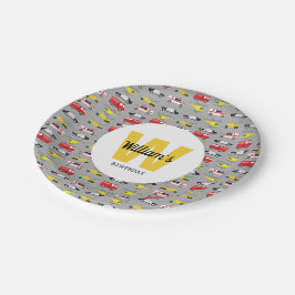 Personeel voor het vervoer van noodvoertuigen papieren bordje