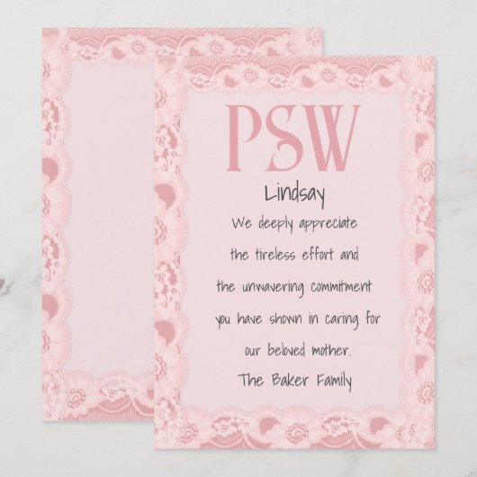 Personeel voor persoonlijke support feestdagenkaart (Voorkant / Achterkant)