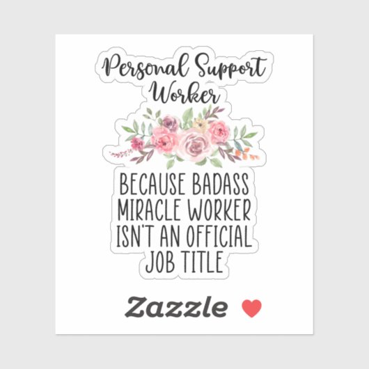 Personeel voor persoonlijke support, PSW, thuiszor Sticker (Vel)