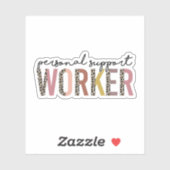 Personeel voor persoonlijke support, PSW, thuiszor Sticker (Vel)