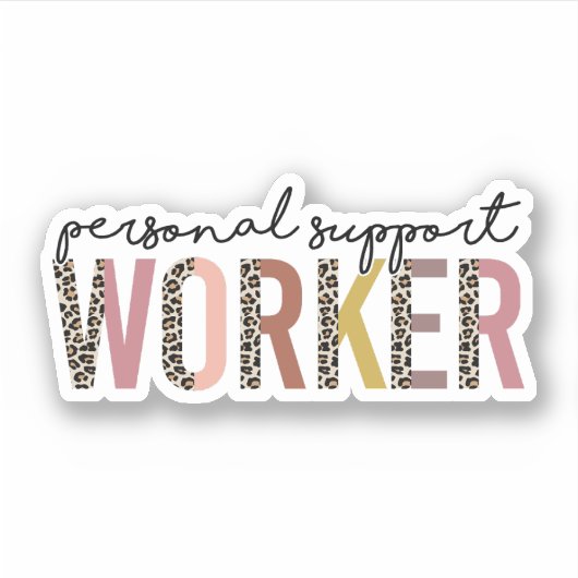 Personeel voor persoonlijke support, PSW, thuiszor Sticker (Voorkant)