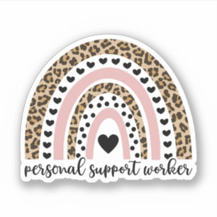 Personeel voor persoonlijke support, PSW, thuiszor Sticker