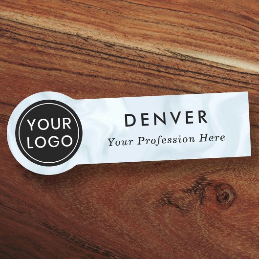 Personeel voor zakelijk logo bleek blauw grijs naamplaatje