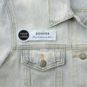 Personeel voor zakelijk logo bleek blauw grijs naamplaatje (In situ)