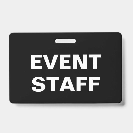 Personeel voor zakelijke evenementen badge (Voorzijde)