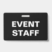 Personeel voor zakelijke evenementen badge (Achterkant)