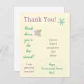 Personeel waardering week hand sanitizer cadeaubon informatiekaartje (Voorkant / Achterkant)