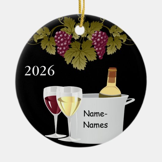 PERSONEEL WIJNLIEFHEBERS 2014 KERSTBAL GAVER KERAMISCH ORNAMENT (Voorkant)