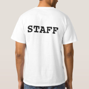 Personeel Zwart Letters Font T-shirt