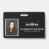 Personeels-ID aangepaste QR-code met uw bedrijfslo Badge (Voorzijde)