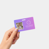 Personeels-ID-badge met foto, barcode, logo en naa Badge (Handheld)