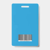Personeels-ID-badge Modern Teal Verticaal Ontwerp Badge (Achterkant)