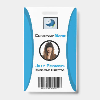 Personeels-ID-badge Modern Teal Verticaal Ontwerp Badge