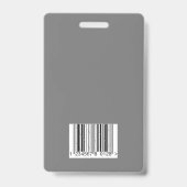 Personeels-ID-badge Staalgrijs Verticaal Design Badge (Achterkant)