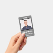 Personeels-ID-badge Stone Gray Verticaal ontwerp Badge (Handheld)