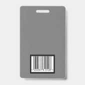 Personeels-ID-badge Stone Gray Verticaal ontwerp Badge (Achterkant)