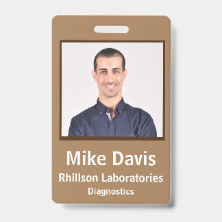 Personeels-ID-badge Tuscan Tan verticaal ontwerp Badge