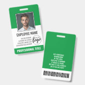 Personeels ID - Foto, Logo, Functie - Aangepaste K Badge (Voor- en achterkant)
