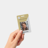 Personeels-ID Foto QR-code Gouden Kleur Logo Badge (Handheld)