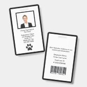 Personeels-ID-fotologo Naambadge Badge (Voor- en achterkant)