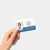 Personeels-ID-fotologo streepjescode blauw Badge (Handheld)