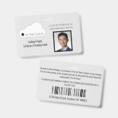 Personeels-ID Lichtgrijs & Zwart Horizontaal Badge (Voor- en achterkant)