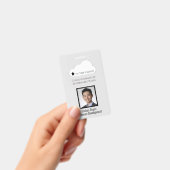 Personeels-ID Lichtgrijs & Zwart Verticaal Badge (Handheld)