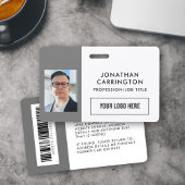 Personeels-ID met aangepaste foto, logo en badge