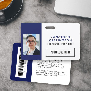 Personeels-ID met aangepaste foto, logo en badge
