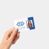 Personeels-ID met blauwe logo | Foto ID-badge Badge (Handheld)