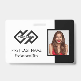 Personeels-ID met logo in turkoois | Foto ID-badge Badge