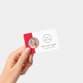 Personeels-ID met teal logo | Foto ID-badge Badge (Handheld)