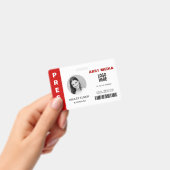 Personeels-ID persfoto sjabloon rood Badge (Handheld)