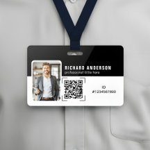 Personeels-ID Professioneel Zakelijk QR-code Badge